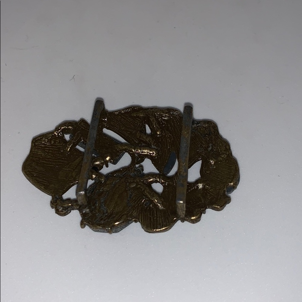 Very Vintage Rhinestone and Stone Pendant/Belt - Picture 4 of 5